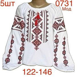 Фотография Вышиванка детская на девочку ND881-0731 white р.122-146 "EMRE" недорого оптом от прямого поставщика