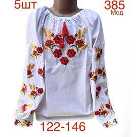 Фотография Вышиванка детская на девочку ND890-385 white р.122-146 "EMRE" недорого оптом от прямого поставщика