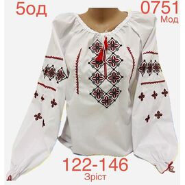 Фотография Вышиванка детская на девочку ND893-0751 white р.122-146 "EMRE" недорого оптом от прямого поставщика