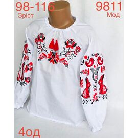 Фотография Вышиванка детская на девочку ND905-9811 white р.98-116 "EMRE" недорого оптом от прямого поставщика