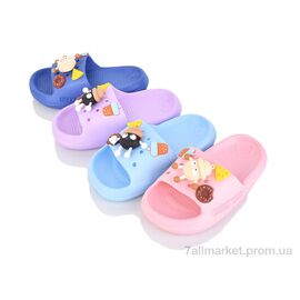 Фотография Шлепки детские летние Лето 2405-36 mix (12 пар р.30-35) "M&L  Alex13" недорого оптом от прямого поставщика