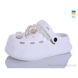 Крокси жіночі літні Літо 156/2 білий (6 пар р.36-40) "Lot Shoes" недорого оптом від прямого постачальника