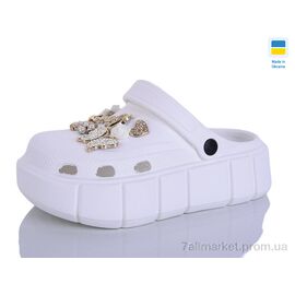 Фотография Кроксы женские летние Лето N152-2-9 білий (6 пар р.36-40) "Lot Shoes" недорого оптом от прямого поставщика