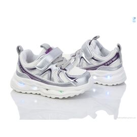 Фотография Кроссовки детские модные Весна/осень 11484K LED (8 пар р.21-26) "Ok Shoes" недорого оптом от прямого поставщика