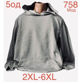 Фотография Худи мужской ND990-758 grey р.2XL-6XL "EMRE" недорого оптом от прямого поставщика