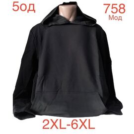 Фотография Худи мужской ND991-758 black р.2XL-6XL "EMRE" недорого оптом от прямого поставщика