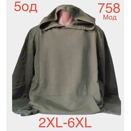 Фотография Худи мужской ND992-758 khaki р.2XL-6XL "EMRE" недорого оптом от прямого поставщика