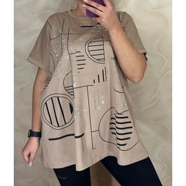 футболка жіноча 26008 beige р.56-60 "PULSE" недорого оптом від прямого постачальника