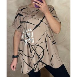 футболка жіноча 26009 beige р.56-60 "PULSE" недорого оптом від прямого постачальника