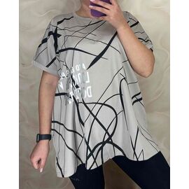 футболка жіноча 26009 grey р.56-60 "PULSE" недорого оптом від прямого постачальника