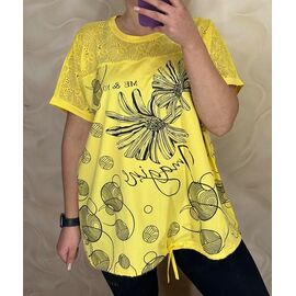 футболка жіноча 26011 yellow р.56-60 "PULSE" недорого оптом від прямого постачальника