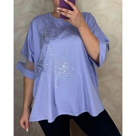 футболка жіноча 26034 lilac р.56-60 "PULSE" недорого оптом від прямого постачальника