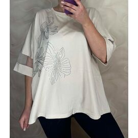 футболка жіноча 26034 white р.56-60 "PULSE" недорого оптом від прямого постачальника