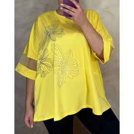 футболка жіноча 26034 yellow р.56-60 "PULSE" недорого оптом від прямого постачальника