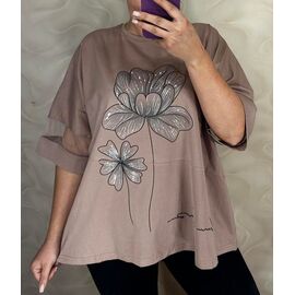 футболка жіноча 26035 beige р.56-60 "PULSE" недорого оптом від прямого постачальника