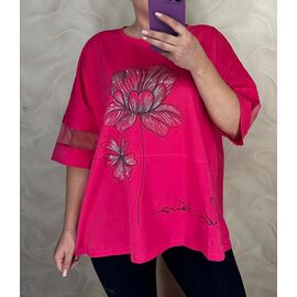 футболка жіноча 26035 crimson р.56-60 "PULSE" недорого оптом від прямого постачальника