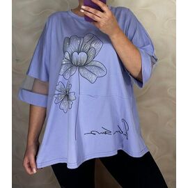футболка жіноча 26035 lilac р.56-60 "PULSE" недорого оптом від прямого постачальника