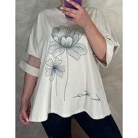 футболка жіноча 26035 white р.56-60 "PULSE" недорого оптом від прямого постачальника