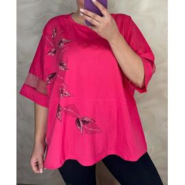 футболка жіноча 26036 pink р.56-60 "PULSE" недорого оптом від прямого постачальника