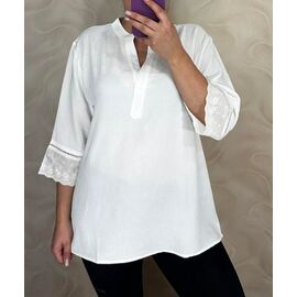 Фотография Блузка женская 26104 white р.52-60 "PULSE" недорого оптом от прямого поставщика