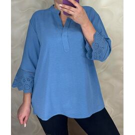 Фотография Блузка женская 26105 blue р.52-56 "PULSE" недорого оптом от прямого поставщика