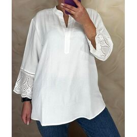 Фотография Блузка женская 26106 white р.50-54 "PULSE" недорого оптом от прямого поставщика