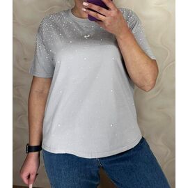 футболка жіноча 26108 grey р.M-XL "PULSE" недорого оптом від прямого постачальника