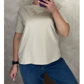 футболка жіноча 26108 l.beige р.M-XL "PULSE" недорого оптом від прямого постачальника