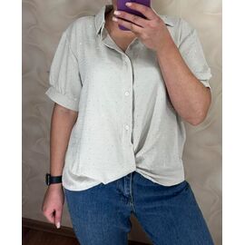 Фотография Рубашка женская летняя 26120 l.grey р.46-52 "PULSE" недорого оптом от прямого поставщика