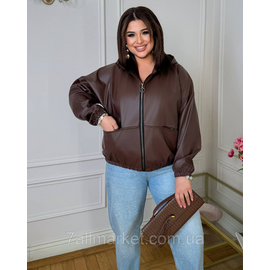 Фотография Куртка женская на молнии эко кожа на подкладке р 46-60  "LADA" недорого от прямого поставщика