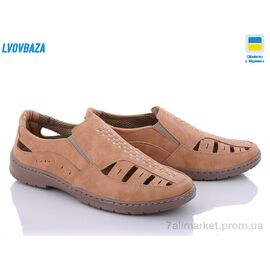 Туфлі чоловічі стильні Літо Yulius 62 св.бежевый (8 пар р.40-45) "Lvovbaza" недорого оптом від прямого постачальника