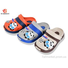 Фотография Кроксы детские летние Лето 383-25A mix (12 пар р.30-35) "SCARRHETT" недорого оптом от прямого поставщика