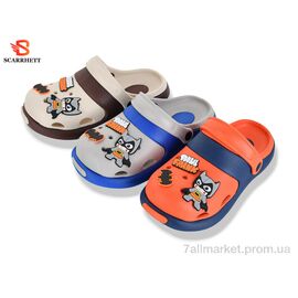 Фотография Кроксы детские летние Лето 383-31A mix (12 пар р.30-35) "SCARRHETT" недорого оптом от прямого поставщика