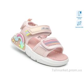 Фотография Босоножки детские летние Лето B60042-C LED (8 пар р.23-28) "TOM.M" недорого оптом от прямого поставщика