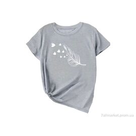 Фотография Футболка женская Лето 194 сірий (5 шт. р.сетка M-3XL) "Алия" недорого оптом от прямого поставщика