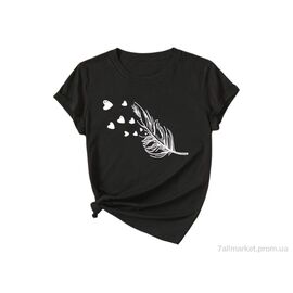 Фотография Футболка женская Лето 196 чорний (5 шт. р.сетка M-3XL) "Алия" недорого оптом от прямого поставщика