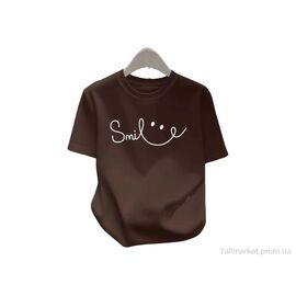 Футболка жіноча Літо 197 коричневый (5 шт. р.сіткаM-3XL) "Алия" недорого оптом від прямого постачальника