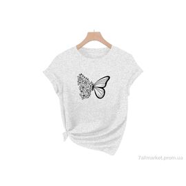 Фотография Футболка женская Лето 200 сірий (5 шт. р.сетка M-3XL) "Алия" недорого оптом от прямого поставщика