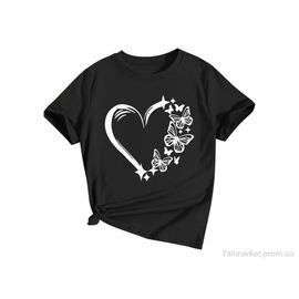 Фотография Футболка женская Лето 203 чорний (5 шт. р.сетка M-3XL) "Алия" недорого оптом от прямого поставщика