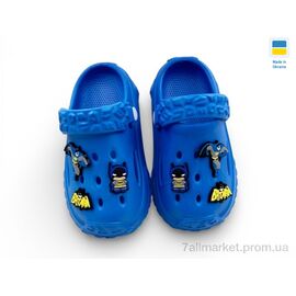 Фотография Кроксы детские летние Лето 3001 синій (6 пар р.24-35) "Rai shoes" недорого оптом от прямого поставщика