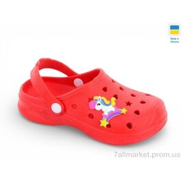 Фотография Кроксы детские летние Лето 81-82 червоний (6 пар р.24-35) "Rai shoes" недорого оптом от прямого поставщика