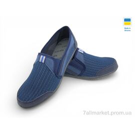 Фотография Слипоны мужские модные Лето Т12 синій (6 пар р.41-45) "Rai shoes" недорого оптом от прямого поставщика