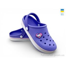 Фотография Кроксы женские летние Лето 4001 фіолетовий (6 пар р.36-41) "Rai shoes" недорого оптом от прямого поставщика