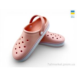 Фотография Кроксы женские летние Лето 4001 персик (6 пар р.36-41) "Rai shoes" недорого оптом от прямого поставщика