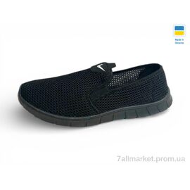 Фотография Слипоны мужские модные Лето 4200 чорний (12 пар р.41-45) "Rai shoes" недорого оптом от прямого поставщика
