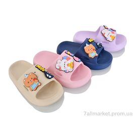 Фотография Шлепки детские летние Лето A5619 mix (24 пар р.30-35) "JH-ЯН" недорого оптом от прямого поставщика