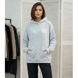 Фотография Худи женское 115 grey р.S-XL "VICTORY" недорого оптом от прямого поставщика