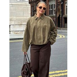 Фотография Куртка женская демисезонная 9073 khaki р.42-50 "LINDA" недорого оптом от прямого поставщика