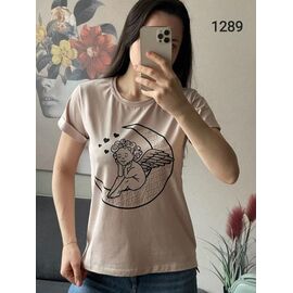 футболка жіноча 1289 beige р.42-48 "FSN" недорого оптом від прямого постачальника