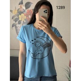 футболка жіноча 1289 l.blue р.42-48 "FSN" недорого оптом від прямого постачальника